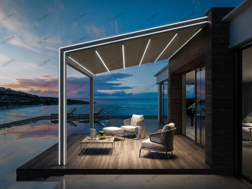 KE Outdoor Design Алюминиевая пергола с освещением Gennius sun-id-1475088