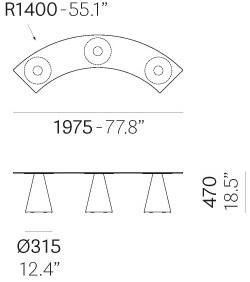 Pedrali Модульная круглая скамья Ikon 863 1_c - Вид №2