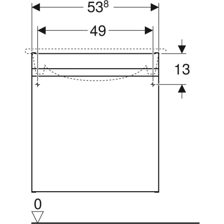 869556000 Шкафчик для встраиваемой раковины Geberit Renova Plan, с одним выдвижным и одним внутренним выдвижным ящиком Geberit  - Вид №27