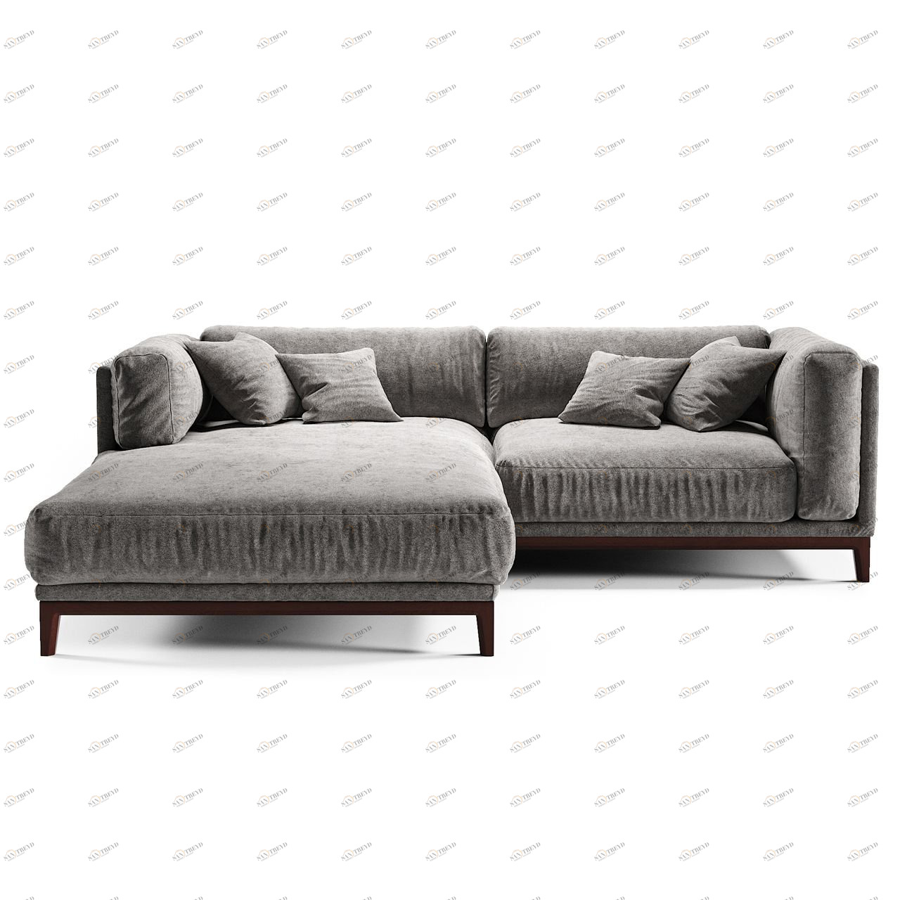 Диван Case угловой серый шенилл THE IDEA ДИЗАЙНЕРСКИЕ 210529 Серый 