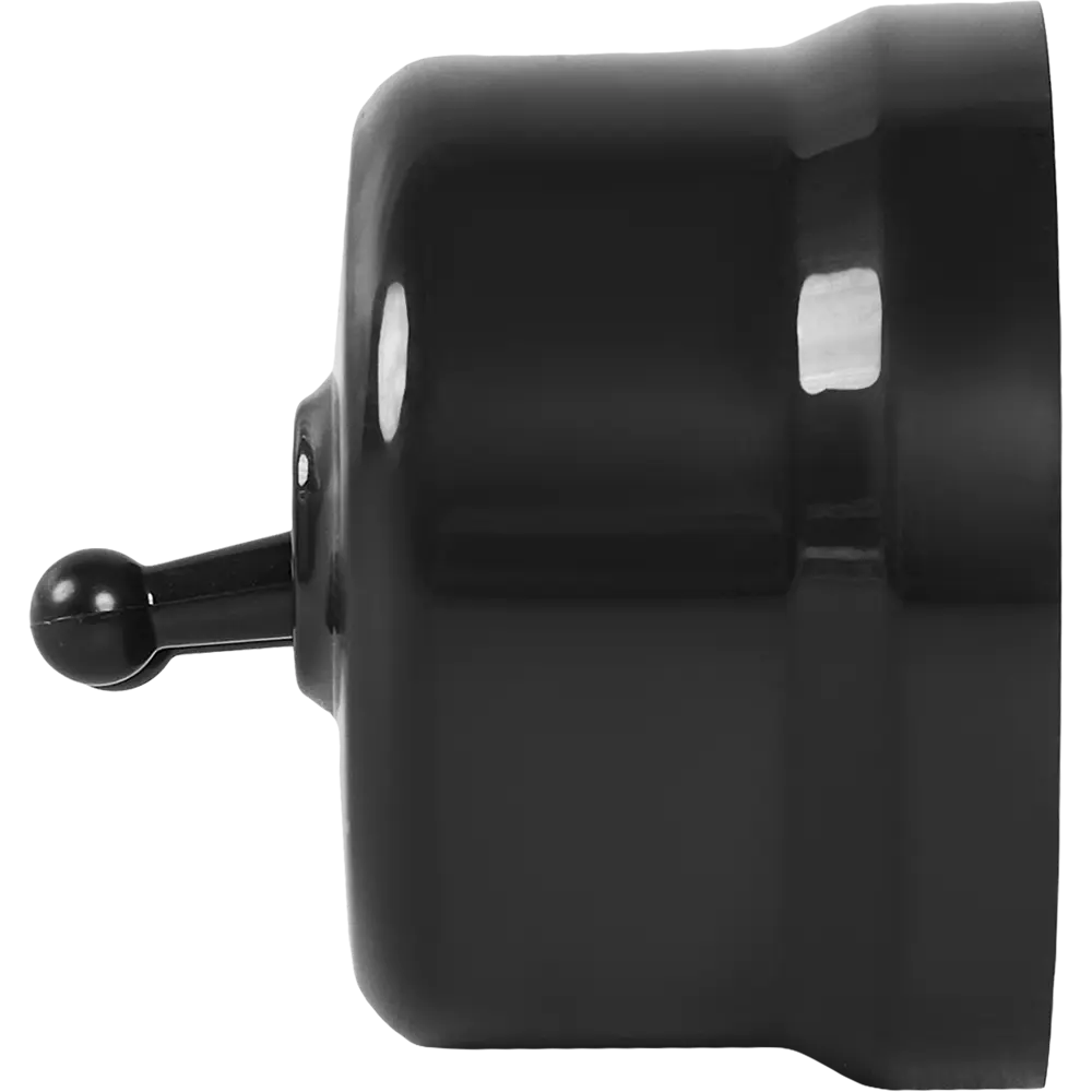 Выключатель Electraline двухклавишный накладной в глянцевом черном корпусе 84229214 Лофт STLM-0047241 - Вид №3