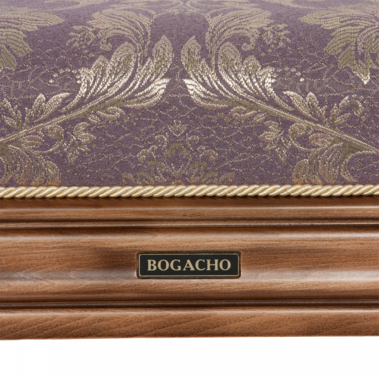 17105 Банкетка Классика 2 Орех Флора Лилак BOGACHO 4627179652449 - Вид №1