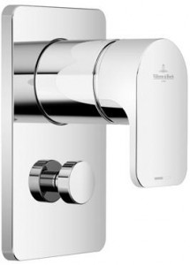 36122960-33 Однорычажный смеситель для скрытого монтажа с переключателем - чёрный матовый Villeroy & Boch CULT