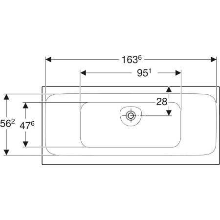 554.123.01.1 Прямоугольная ванна Geberit Tawa, тонкое исполнение, Duo, с ножками Geberit  - Вид №11