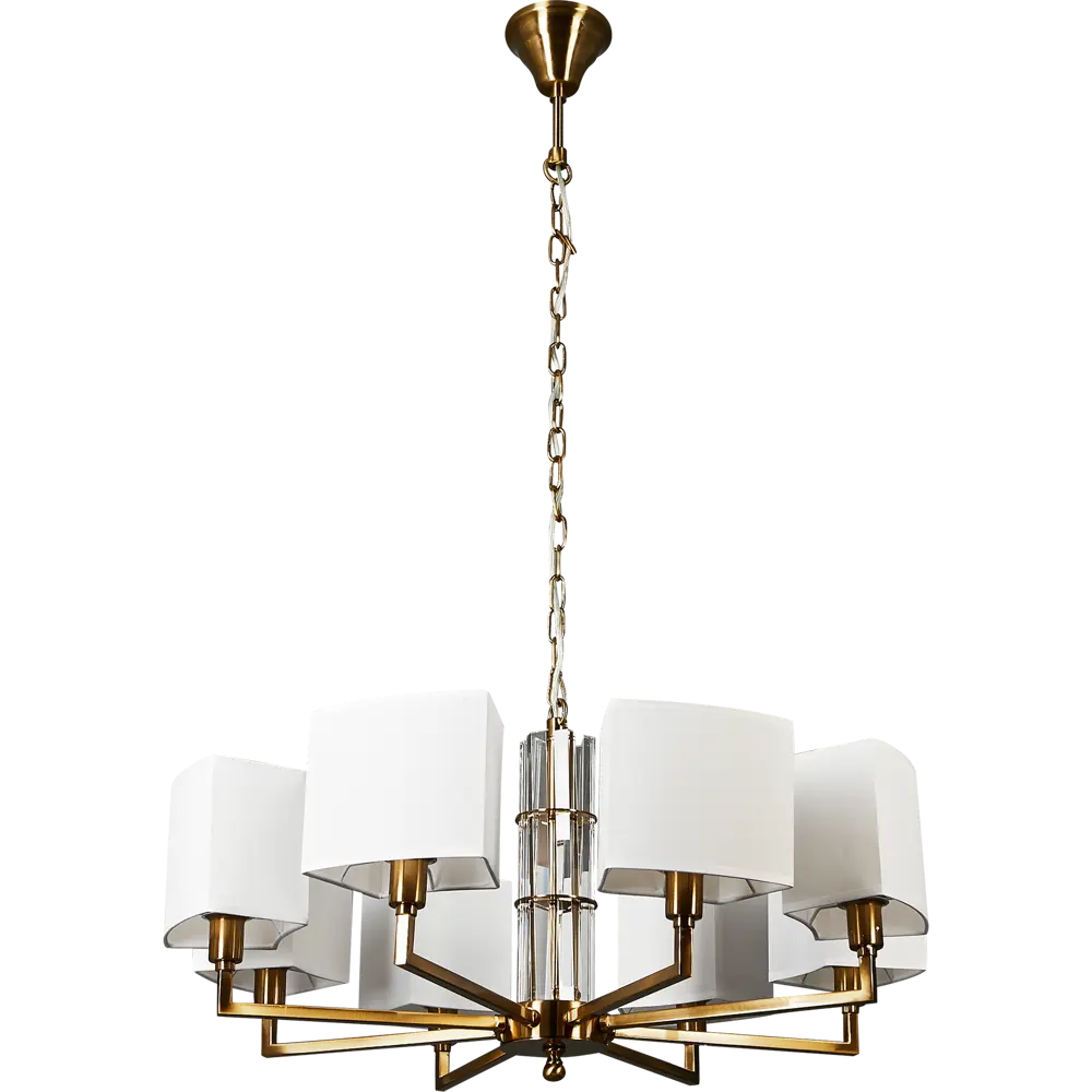 Люстра подвесная Metropolitan 8 ламп 24 м² цвет белый/золотой Maytoni STLM-2064448 - Вид №2