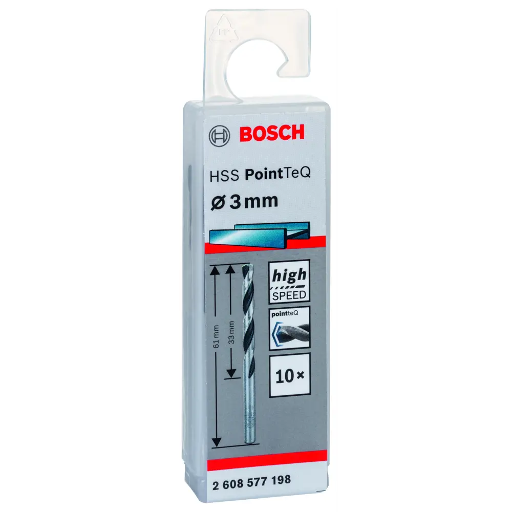 Набор свёрл по металлу Bosch PointTeQ 3x61 мм, 10 шт. 83433523 STLM-2081093 BOSCH PROFESSIONAL 