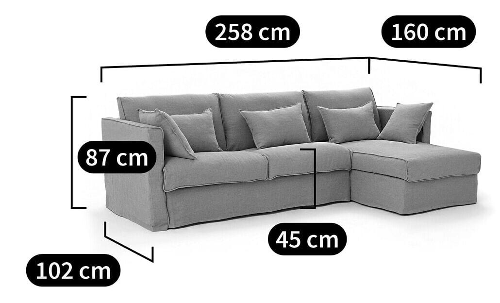 Льняной раскладной диван с полуостровом AMPM Camille ARCH-00081453 - Вид №6