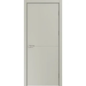 Дверь межкомнатная глухая Николь 90x210 см эмаль цвет шелк с замком и без петель