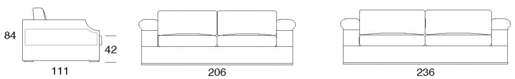 Former In Italia 3-х местный кожаный диван Dandy sun-id-1498495 - Вид №3