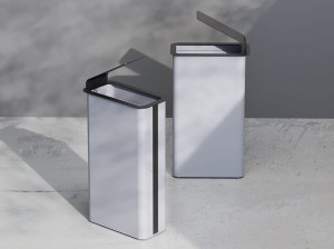 Наружная металлическая корзина для мусора с крышкой