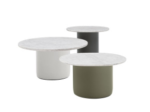 Полиуретановый садовый журнальный столик с мраморной столешницей