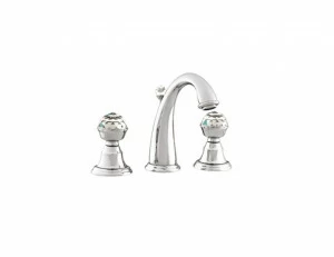 037201.C00.62 Раковина с тремя отверстиями и кристаллами Swarovski Сатин никель