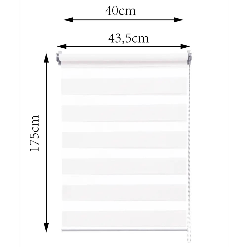 Штора рулонная день-ночь Inspire Siberia 40x175 см белая White 0 82688374 STLM-2049345 - Вид №9