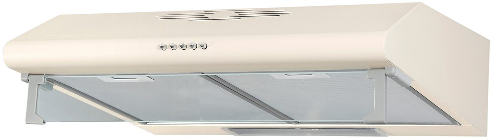KHT 6334 B Вытяжки / подвесная, 60 см, механическое управление, 3 режима, 350 м3/ч., алюминиевые жировые фильтры, led освещение, стеклянный козырек, ур.шума 52дб, цвет - бежевый Korting Santreyd 