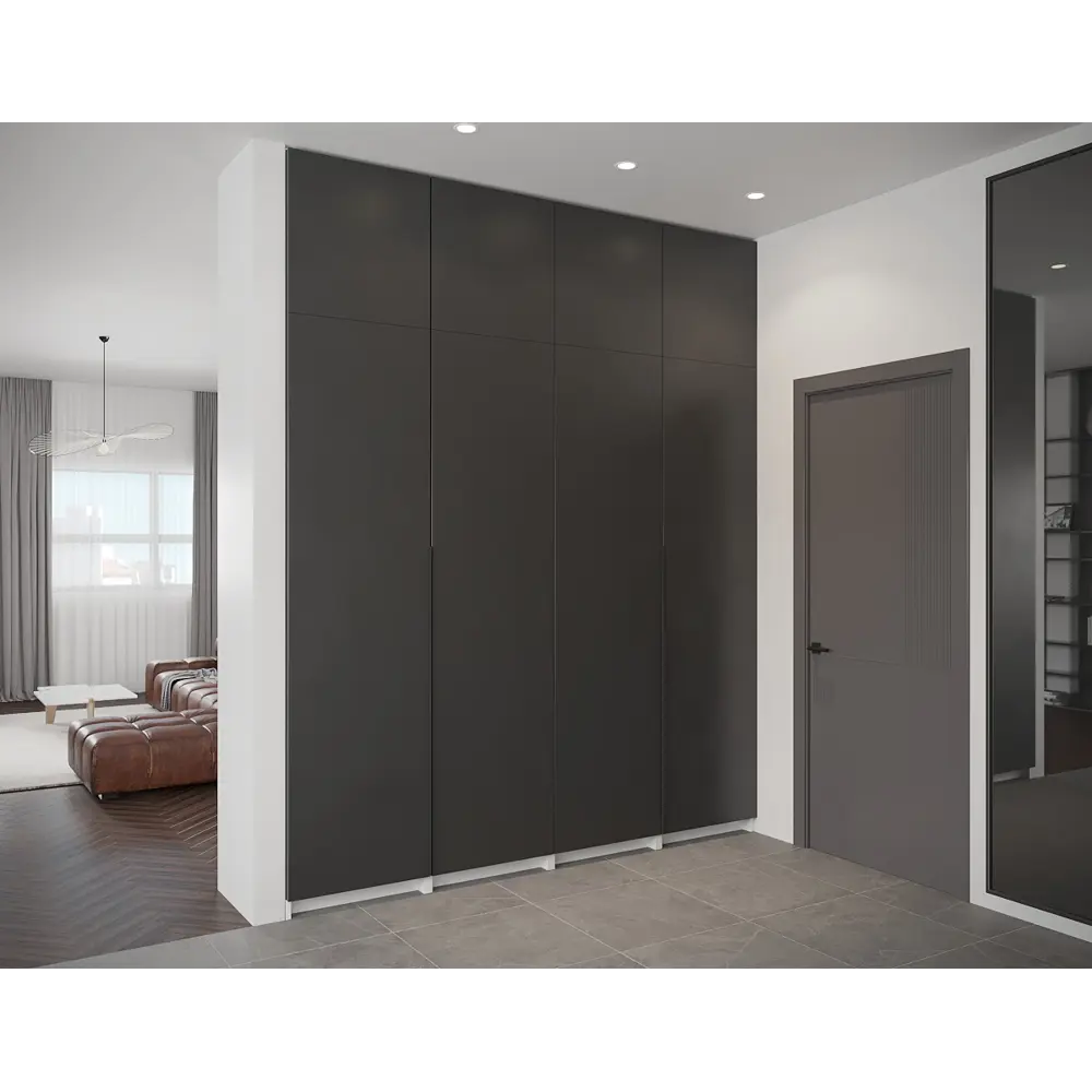 Дверь Лион 39.6x193.8x1.8 см ДСП цвет серый Santreyd STLM-2124456 - Вид №6