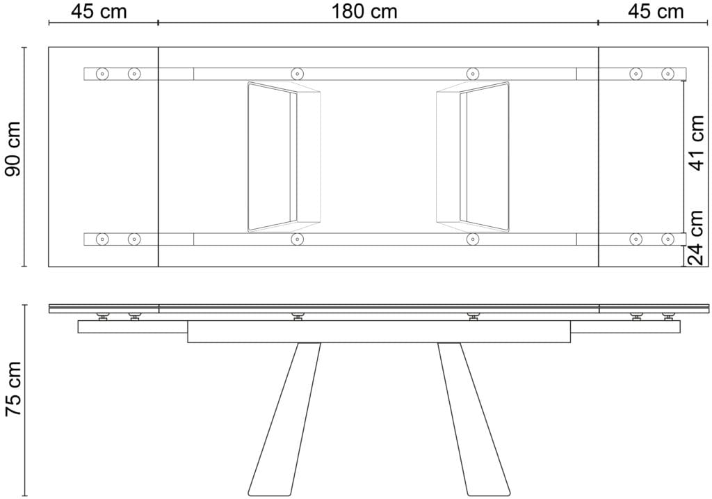 Выдвижной обеденный стол с керамогранитной столешницей CERAMICA FONDOVALLE SHAPE ARCH-00067298 - Вид №2