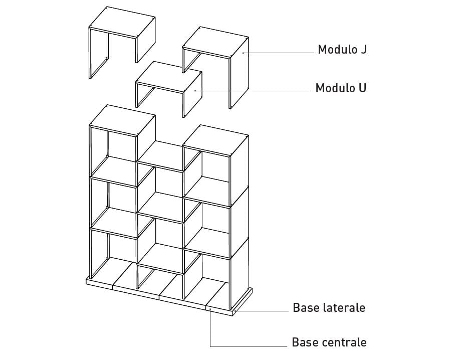 Самонесущая модульная железная Книжная полка KRIPTONITE Klark ARCH-00028727 - Вид №5