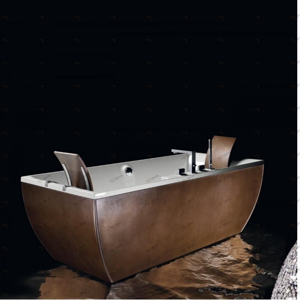 Ванна угловая с аэро и гидромассажем Kali Metal Bronze 180 см Karolitalia BLUBLEUKALIANGOLOMETALBRONZEBLUMIX180