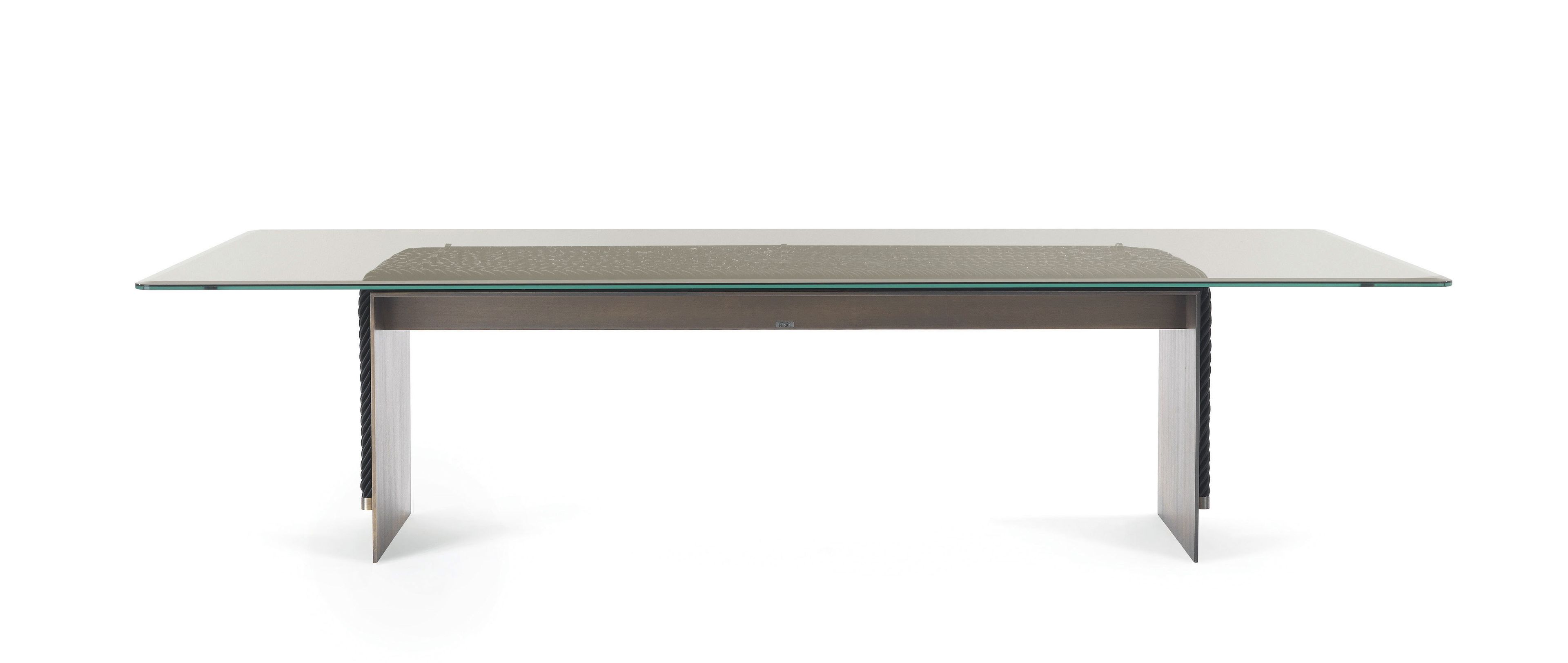Прямоугольный обеденный стол из латуни и стекла Gianfranco Ferré Home Глазго ARCH-00065111 - Вид №2