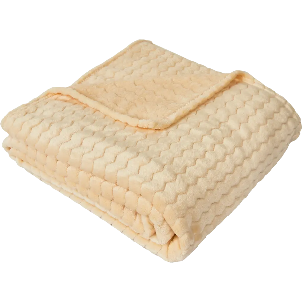 Плед Ivanna 150x200 см жаккард цвет ваниль СТОЛИЦА ТЕКСТИЛЯ STLM-2021707