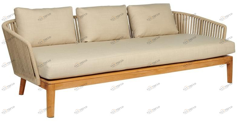 TRIBÙ 3-х местный садовый диван с тканевой обивкой Mood 06209