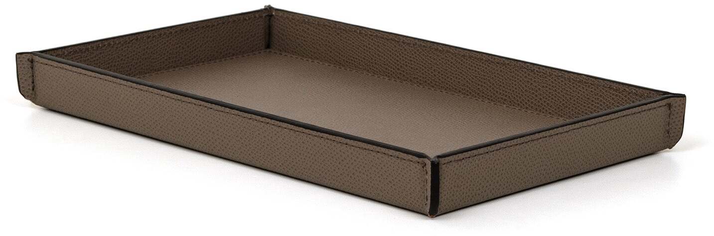 Прямоугольный поднос Leslie - 30X35XH2,5 см / зернистая кожа_кремовый