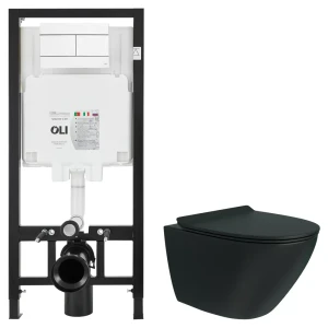 Комплект инсталляции Oli 80 Eco с безободковым унитазом Teymi Tiko 89445716 STLM-2094961