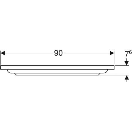 652280000 Квадратный душевой поддон Geberit Renova Geberit  - Вид №11