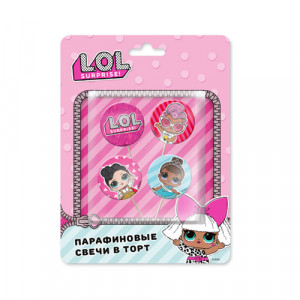 177614 P Набор свечей на шпажках 40 г 4 шт. LOL Патибум