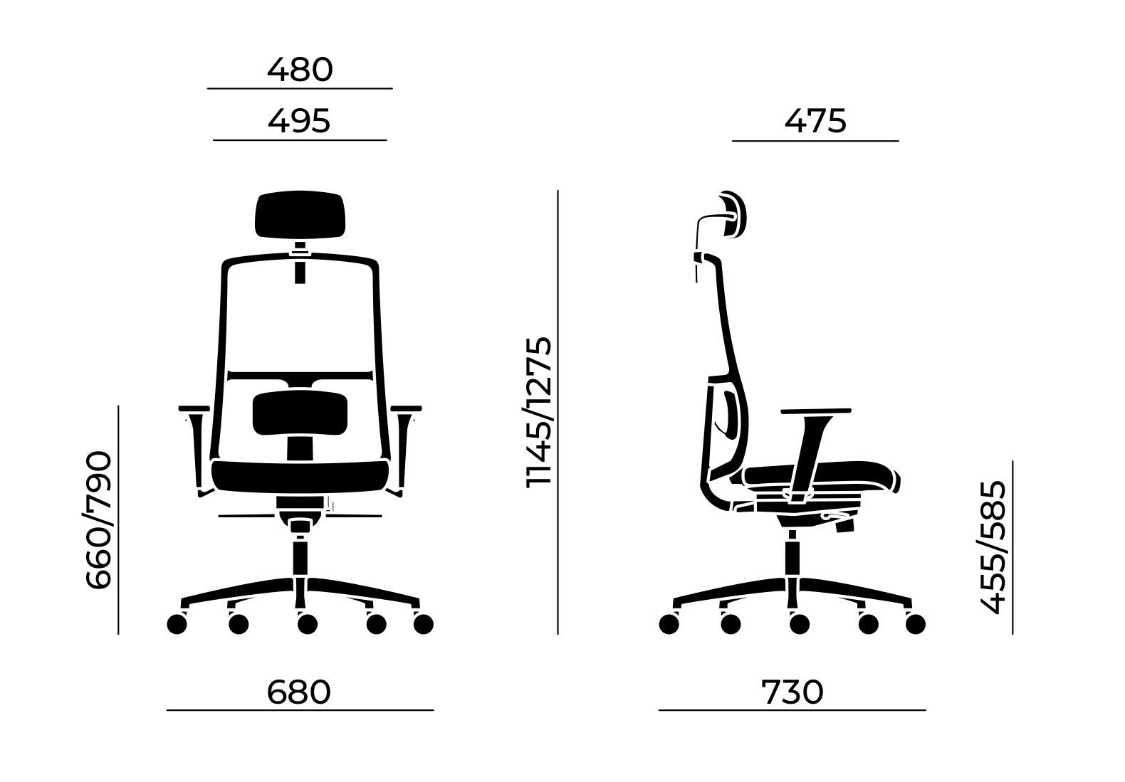 Поворотный сетчатый офисный стул с подлокотниками 5 спиц Nahu гармония ARCH-00091925 - Вид №3