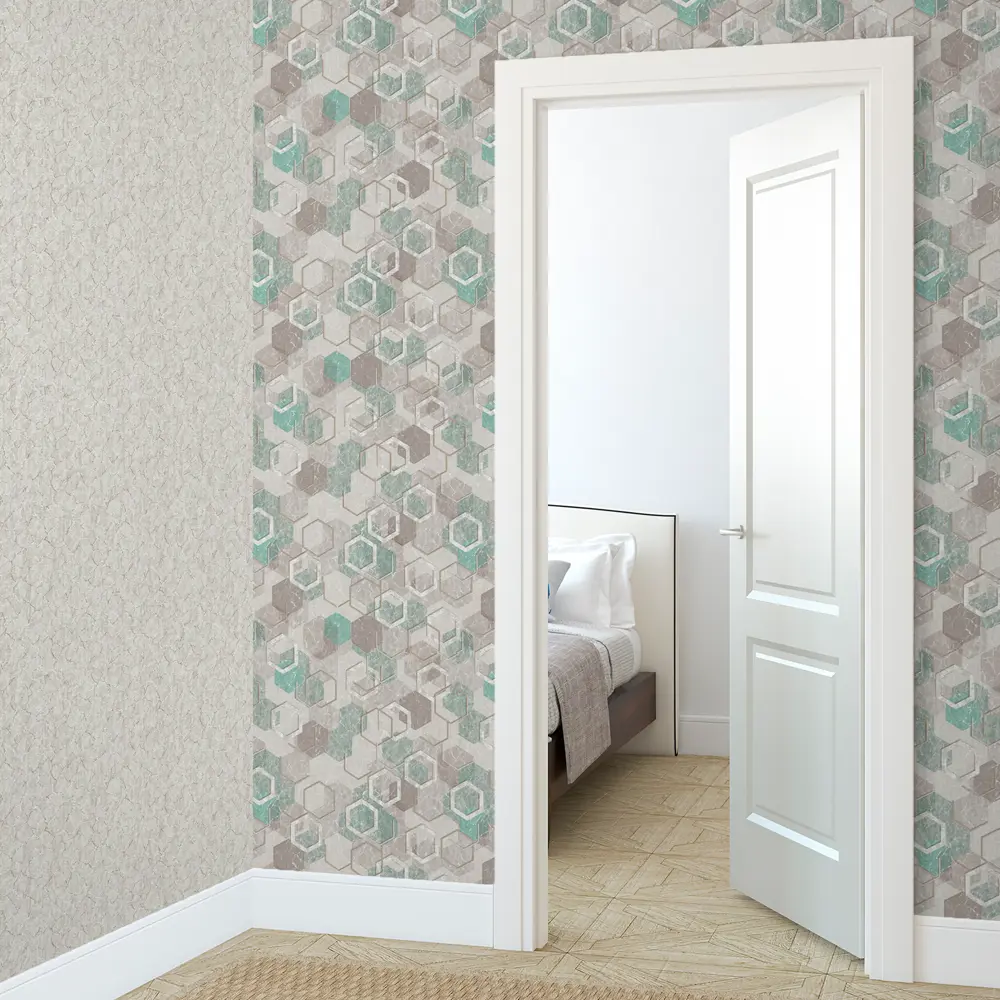 Обои бумажные Московская обойная фабрика Гектор - кофейно-серые текстурированные 89369380 STLM-0826230 - Вид №3