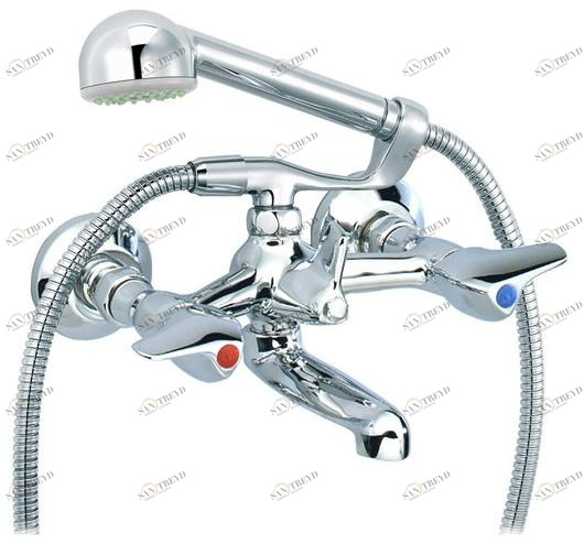 rvb Смеситель для ванны настенный с ручным душем на 2 отверстия Pile & face 4202.11.67