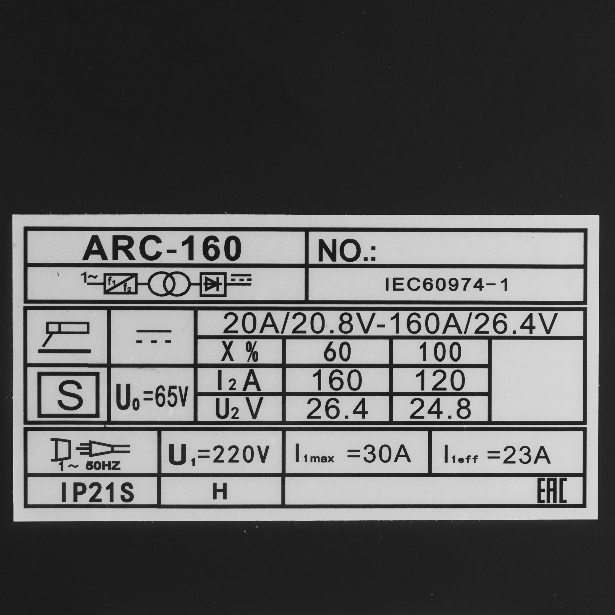 Сварочный аппарат GROVERS ENERGY ARC 160 WIN-160I 9131565 STDN-0035102 - Вид №4