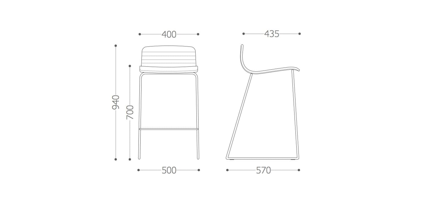 Высокий табурет из ткани VAGHI Union Guest ARCH-00083441 - Вид №5