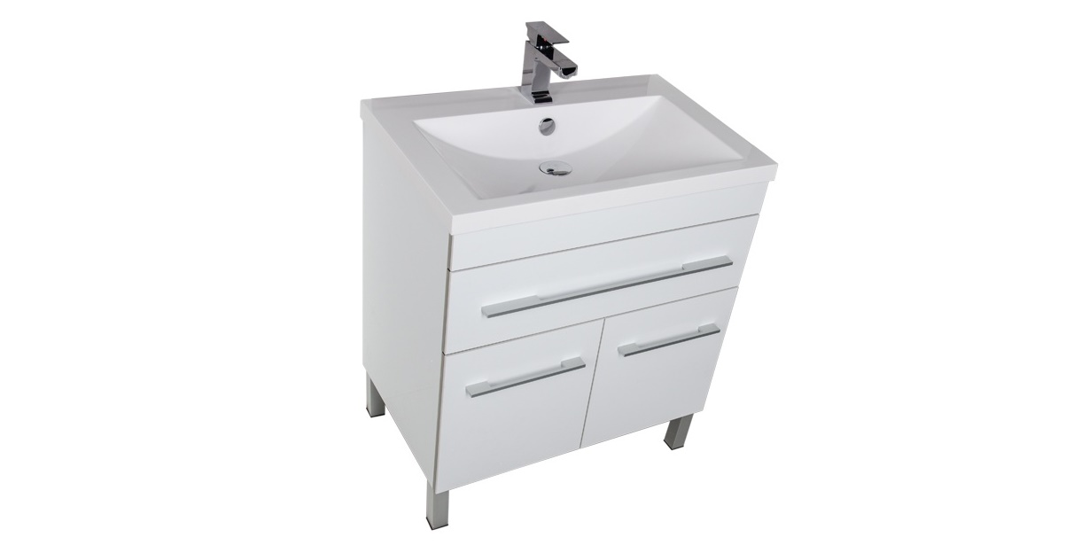 Комплект мебели Aquanet Верона 75 белый (напольный 1 ящик 2 дверцы) 00182946 - Вид №2