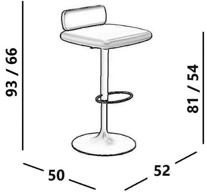 Luxy Стул на жердочке, обитый тканью, со спинкой Cluster Cl12 - Вид №4