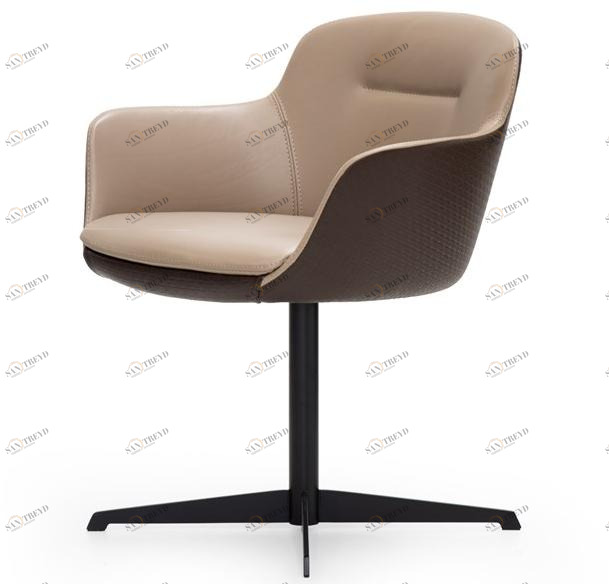 Formitalia Вращающееся кресло из оленьей кожи с 4 спицами Kowloon sun-id-1411947