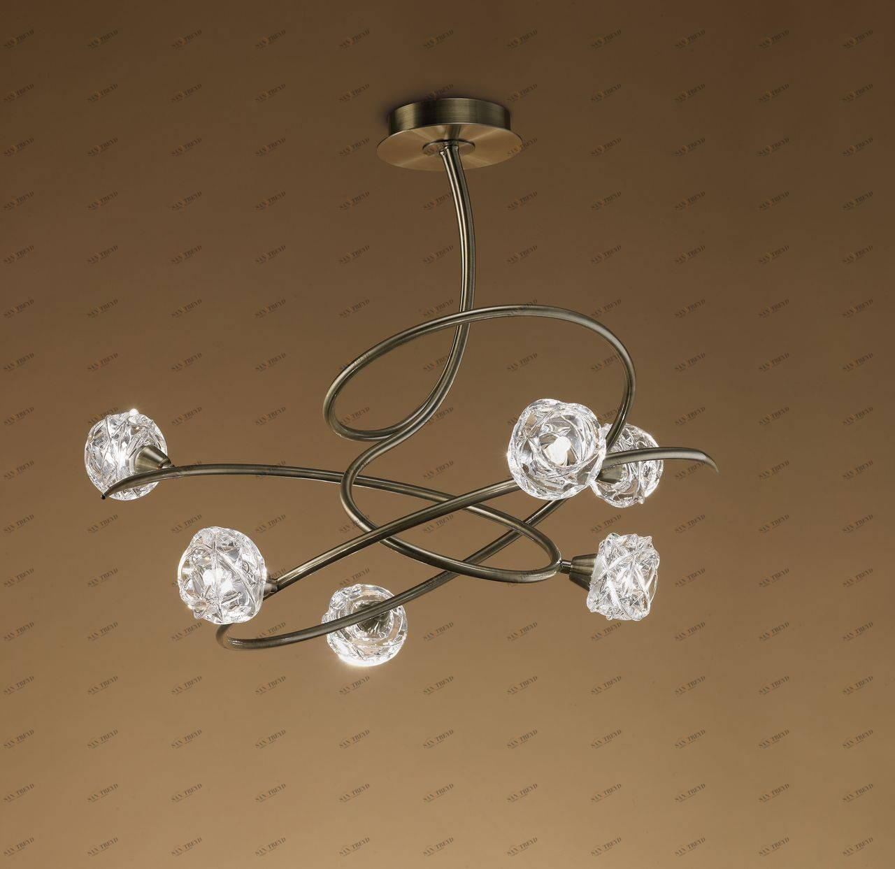 Подвесная люстра Mantra Maremagnum 4071 MANTRA ДИЗАЙНЕРСКИЕ, MAREMAGNUM BRONZE 057633 Бронза 