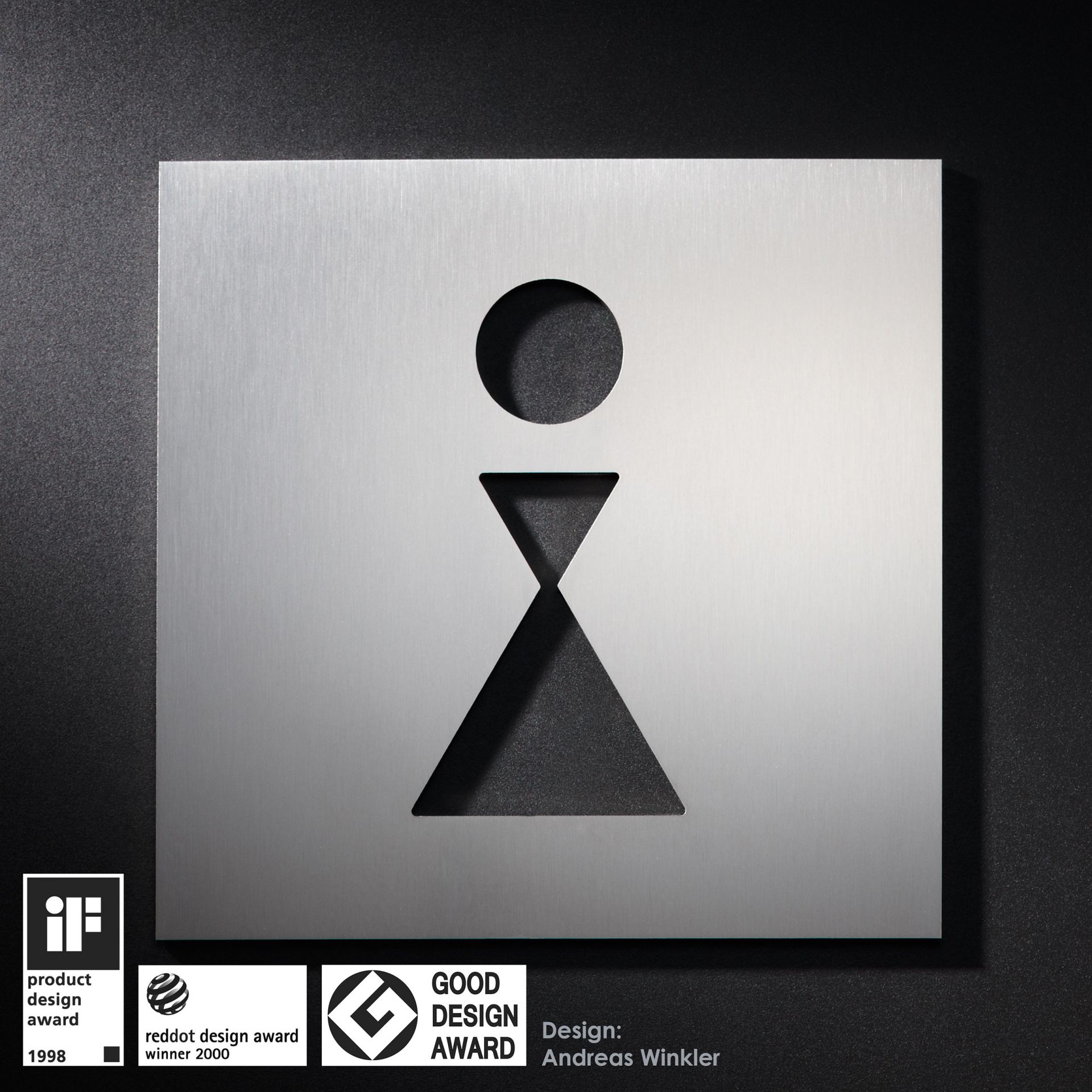 PS0401 Женский туалет с пиктограммой, 16 x 16 см PHOS 