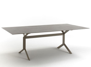 Стальной прямоугольный садовый стол