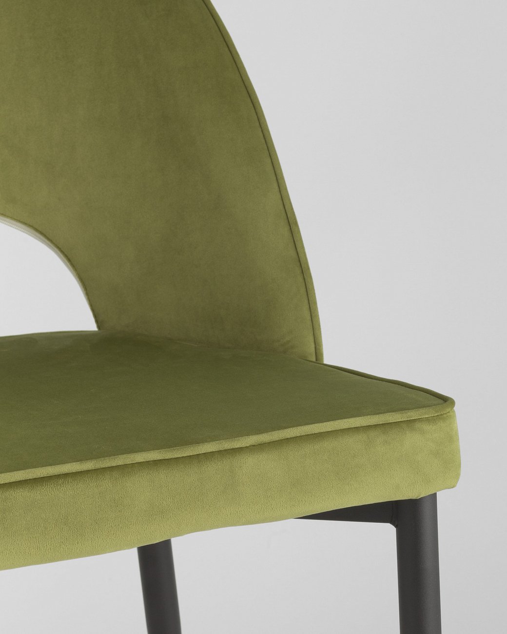 Стул со спинкой травяной с черными металлическими ножками "Молли" STOOL GROUP ДИЗАЙНЕРСКИЕ 00-3881924 Зеленый  - Вид №7