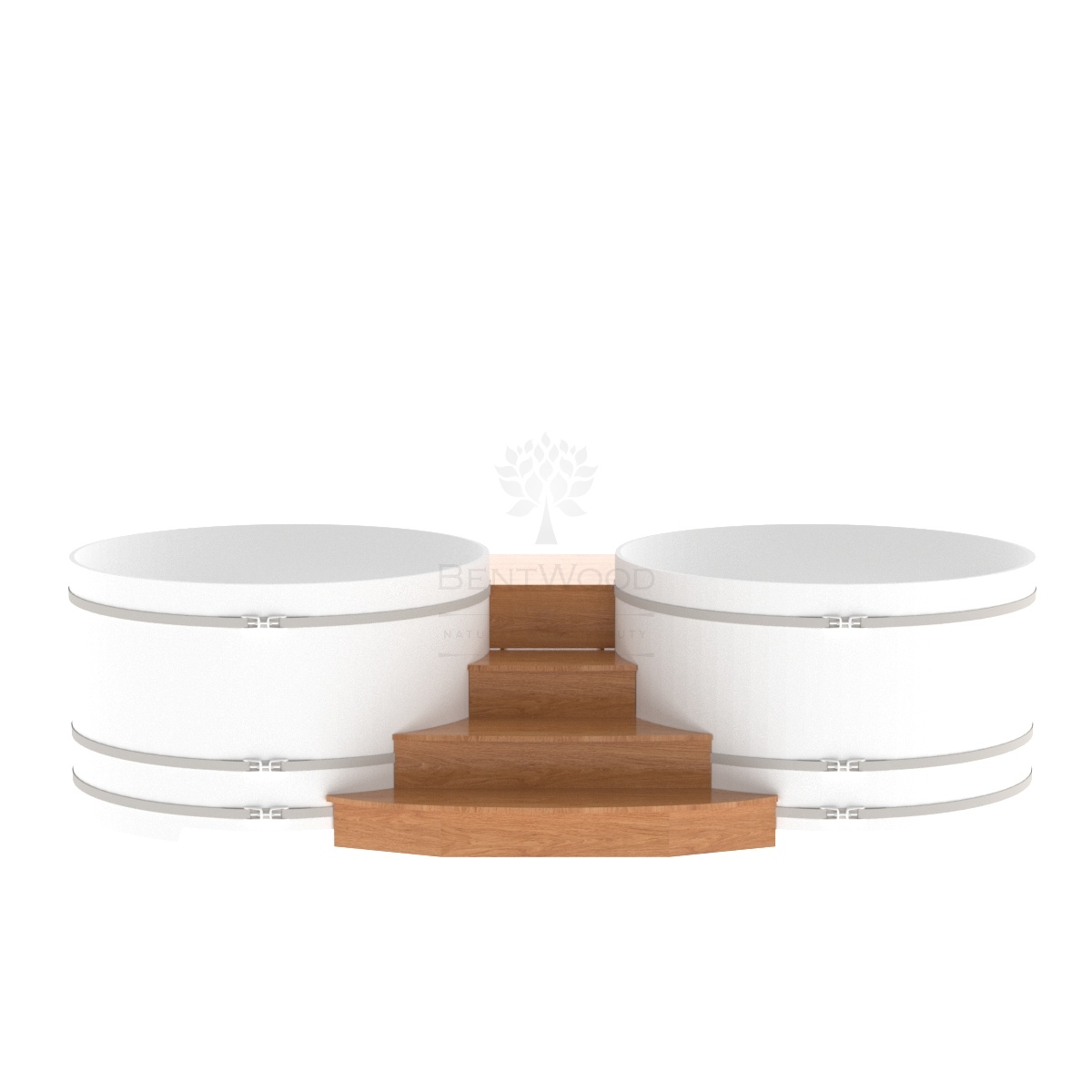 2076 Подиум на 2 купели D 2.0х1,2 дуб натуральный Alyarus  - Вид №1