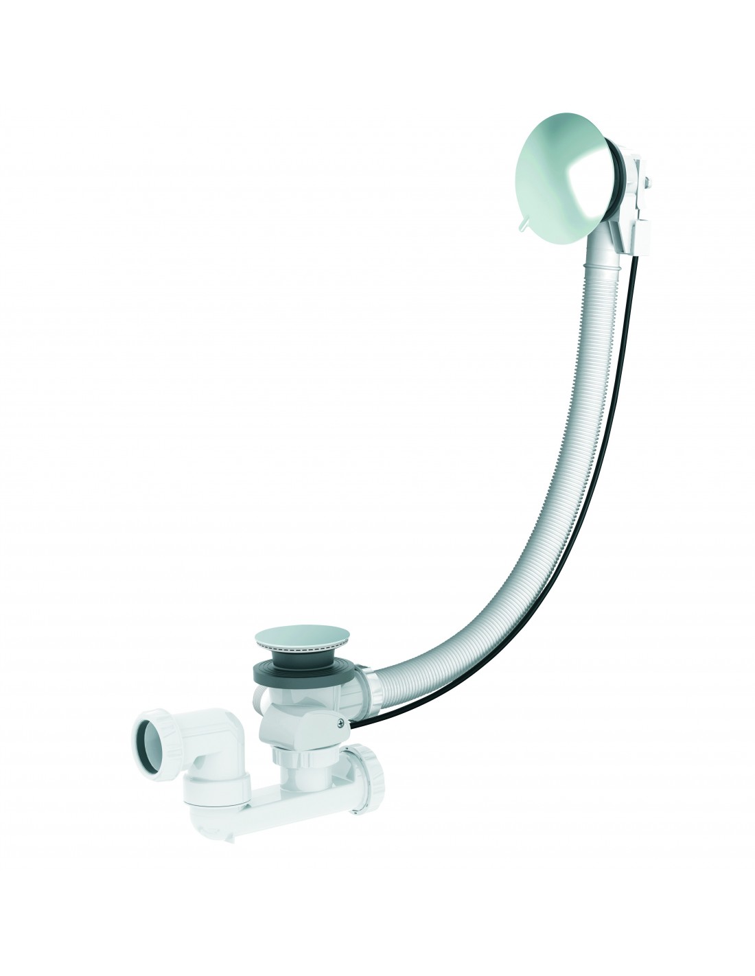 582800 000 00  Сифон для ванны Silencio, нижнее наполнение, с кабелем Л. 650мм, хром. Valentin Хром 