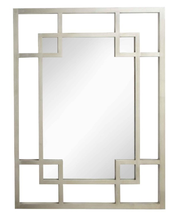 Зеркало прямоугольное настенное серебро Carn Champagne Rectangle PUSHA ДИЗАЙНЕРСКИЕ 062606 Серебро  - Вид №1