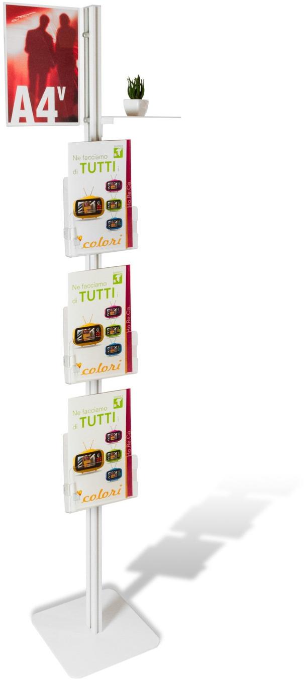 STUDIO T Двусторонняя напольная подставка из металла для брошюр Inuno Inunostick2b - Вид №3