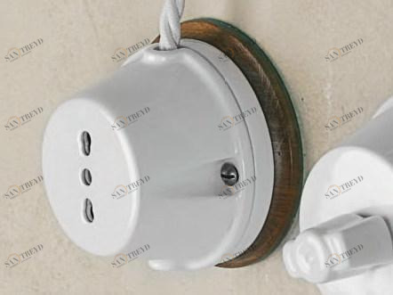 Aldo Bernardi Одиночная керамическая электрическая розетка Polluce sun-id-1502186