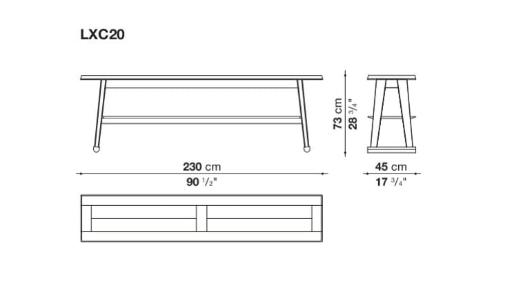 Деревянная прямоугольная консоль Maxalto Recipio ' 14 ARCH-00113944 - Вид №2