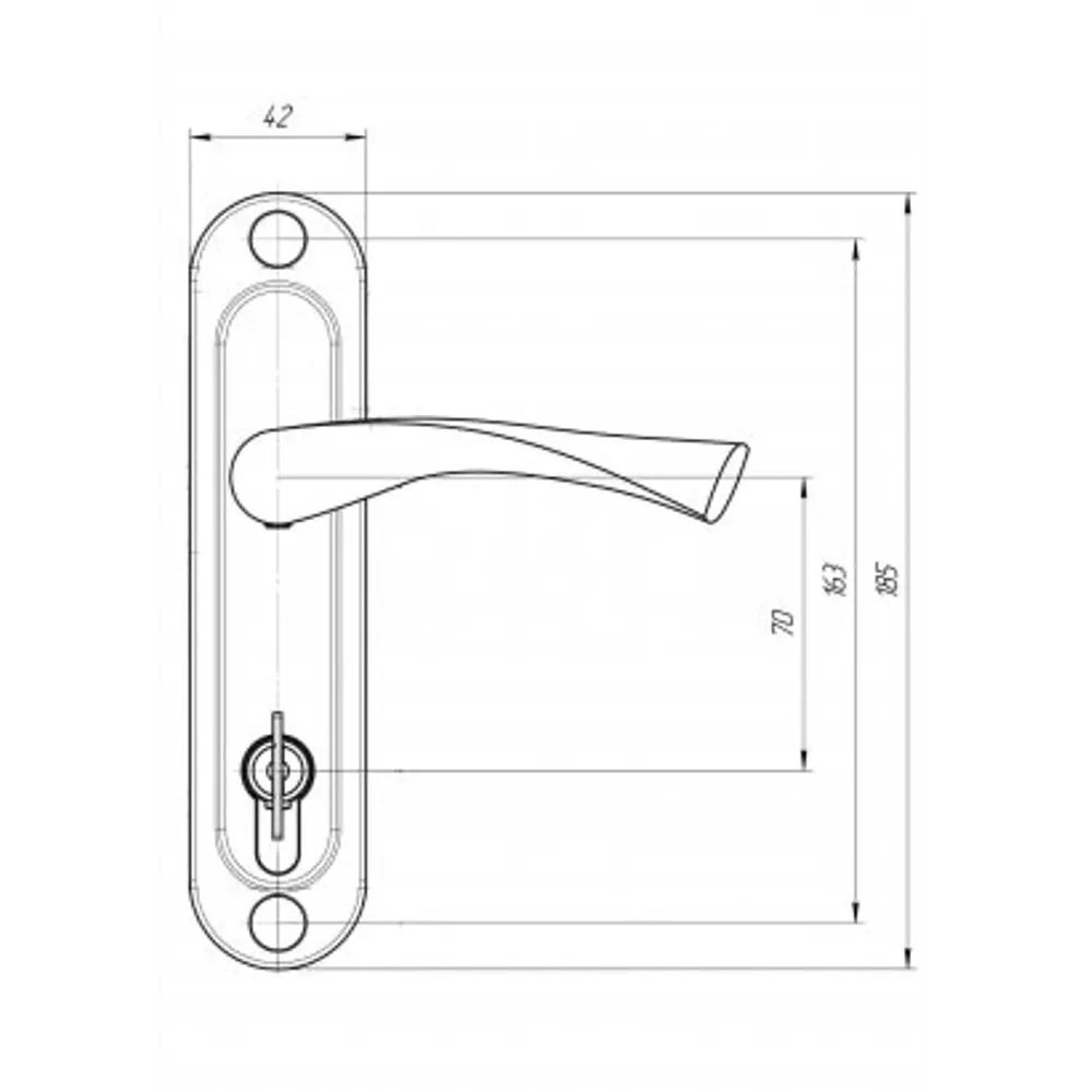 Santreyd Дверная ручка входная на планке медь РФ1-70.02 85381361 STLM-1458621 - Вид №5