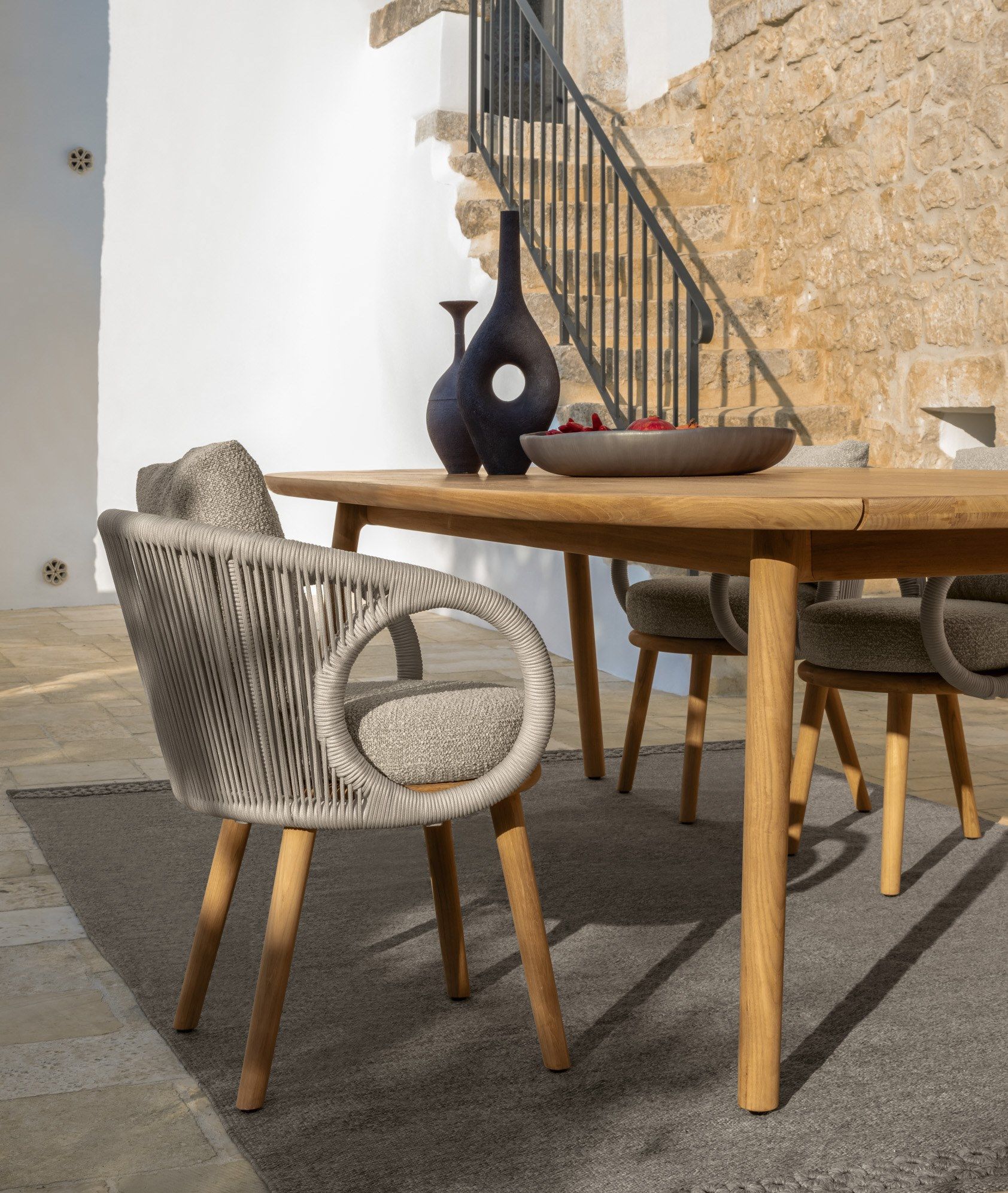 Тканевый садовый стул с подлокотниками Talenti Karen ARCH-00027094 - Вид №6