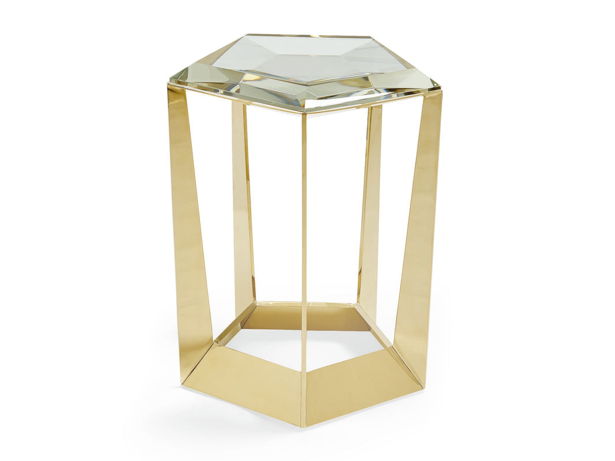 Высокий Хрустальный журнальный столик Caracole THE GEM SIDE ARCH-00036200